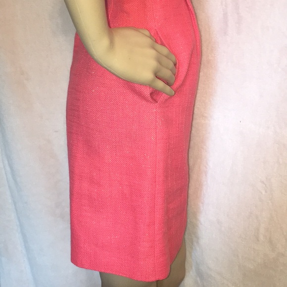 J.Crew Coral & Gold Strapless Dress - Picture 4 of 11